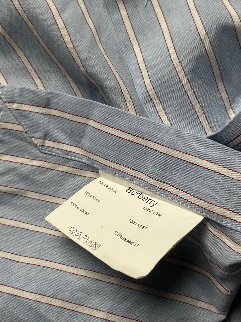 Burberry London Striped Button Down Shirt - L