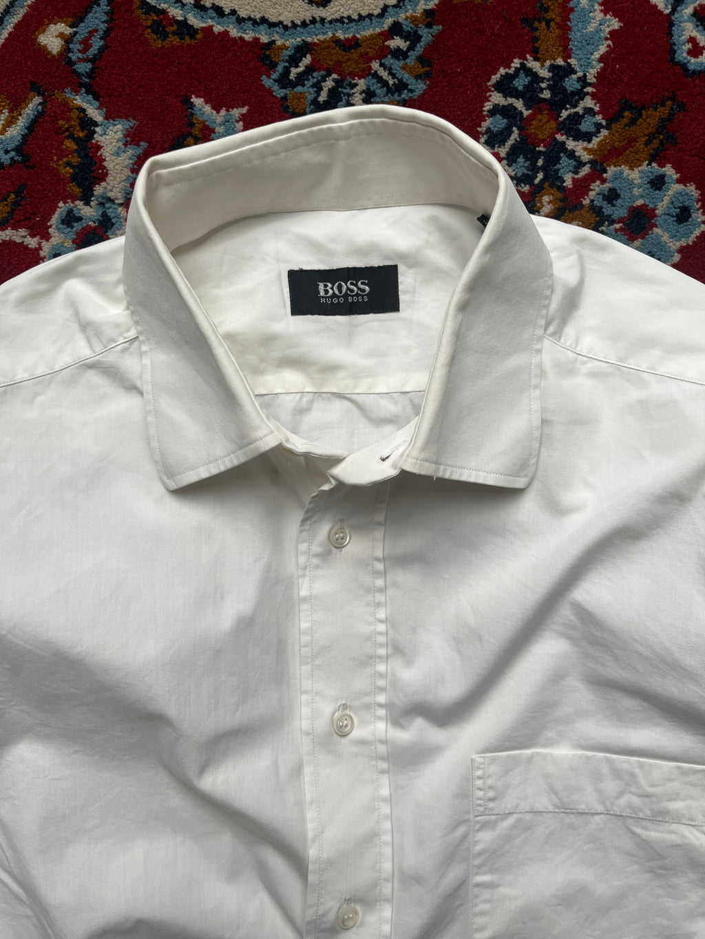 Hugo Boss White Cotton Button Down Shirt - L