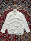 Polo Ralph Lauren White Textured Oxford Button Down Shirt - M