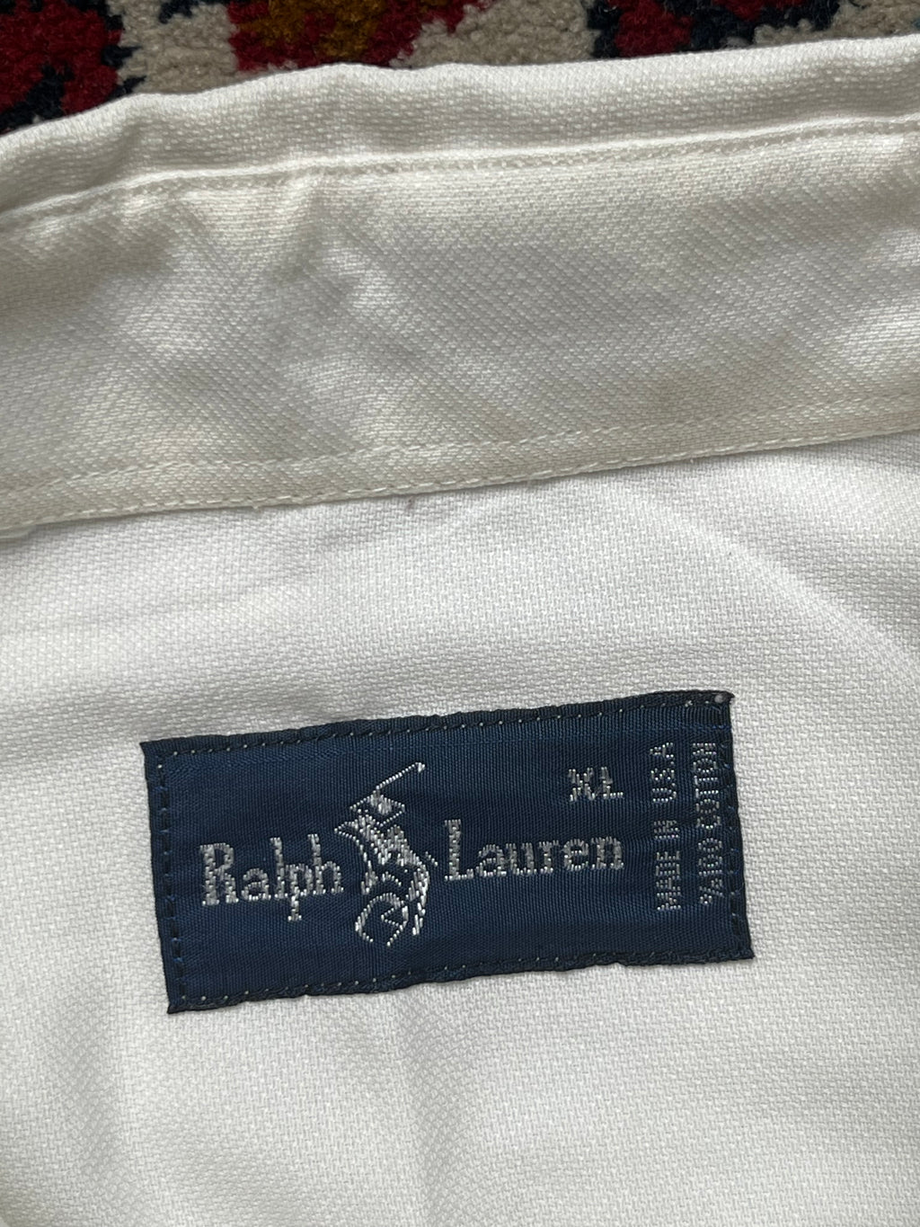 Polo Ralph Lauren White Textured Oxford Button Down Shirt - M