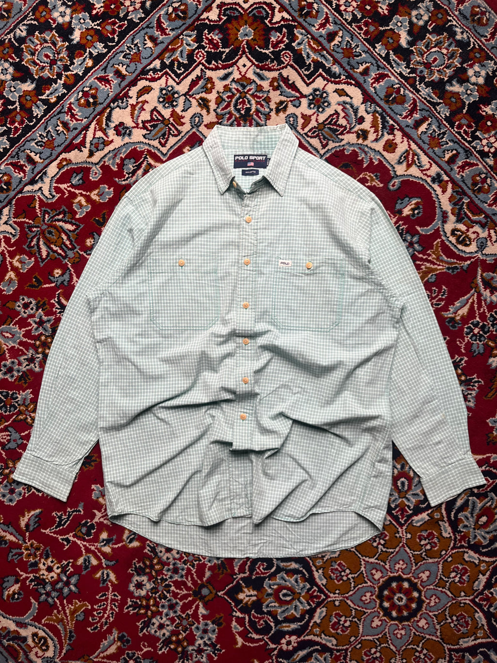 Polo Ralph Lauren Sport Checkered Cotton Button Down Shirt - L