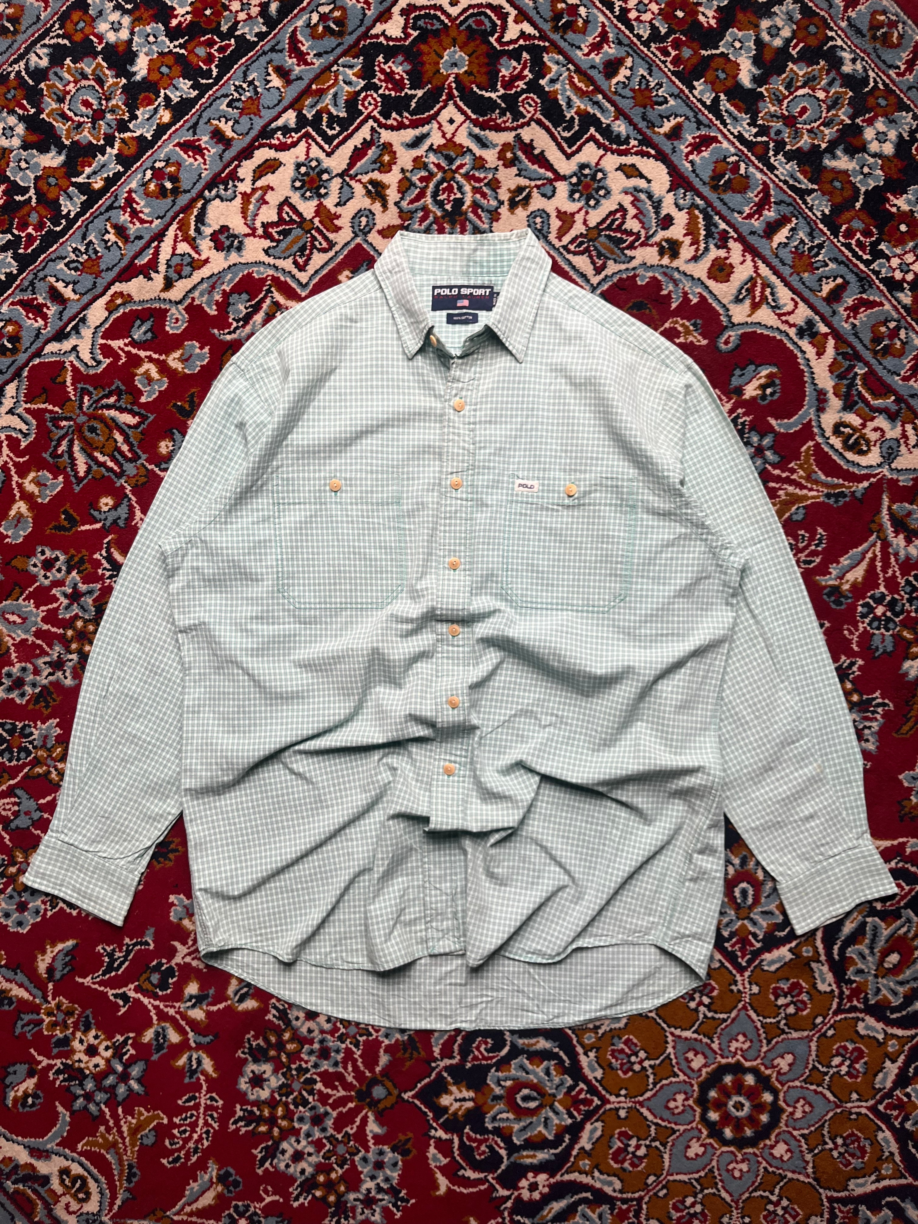 Polo Ralph Lauren Sport Checkered Cotton Button Down Shirt - L