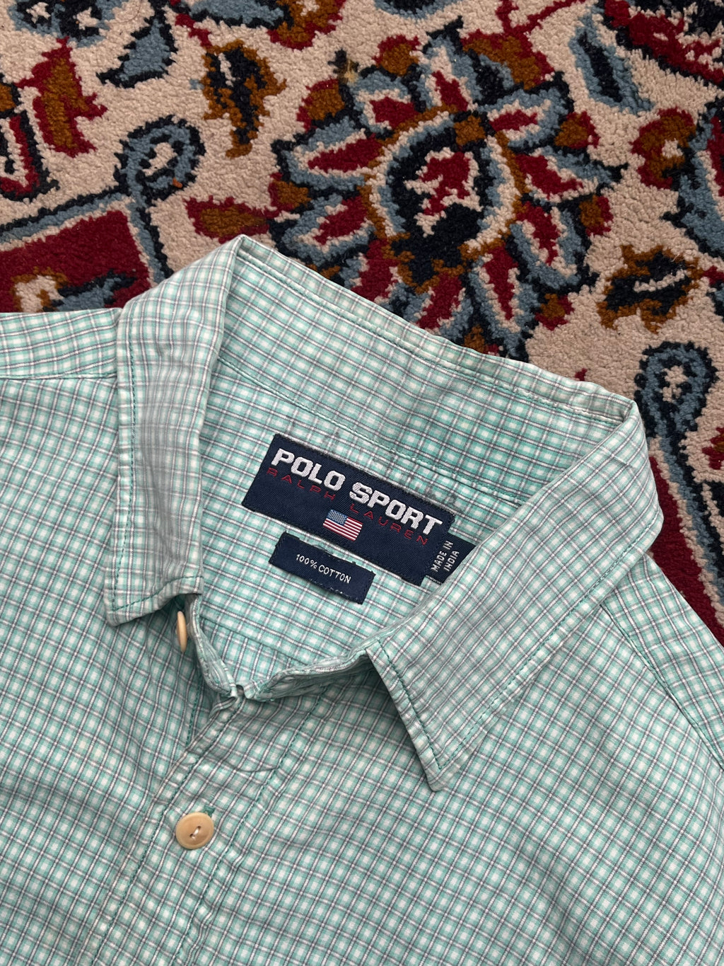 Polo Ralph Lauren Sport Checkered Cotton Button Down Shirt - L