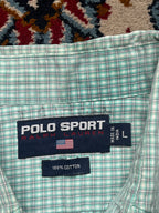 Polo Ralph Lauren Sport Checkered Cotton Button Down Shirt - L