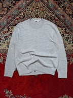 Calvin Klein Cotton Heather Grey Knit Crewneck Sweater - M