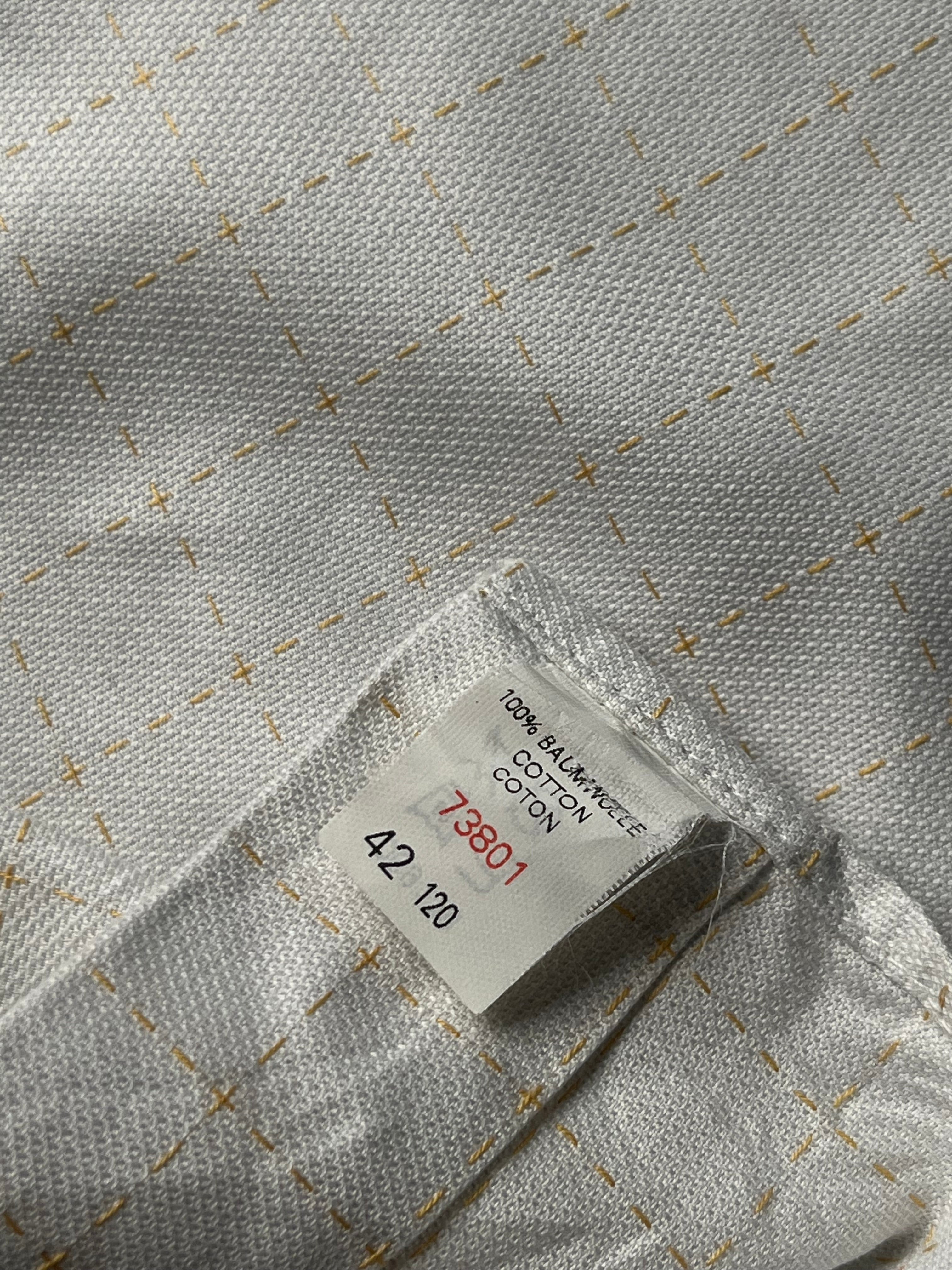 Jacques Britt Grid Pattern Cotton Button Down Shirt - L