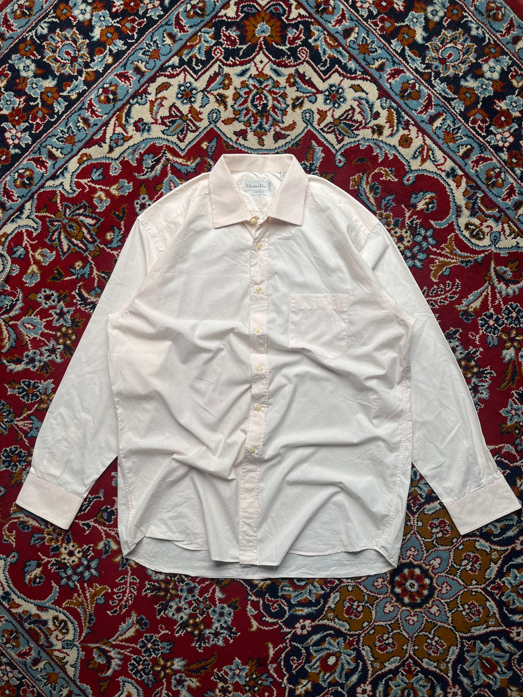 Christian Dior Light Pink Cotton Button Down Shirt - XL