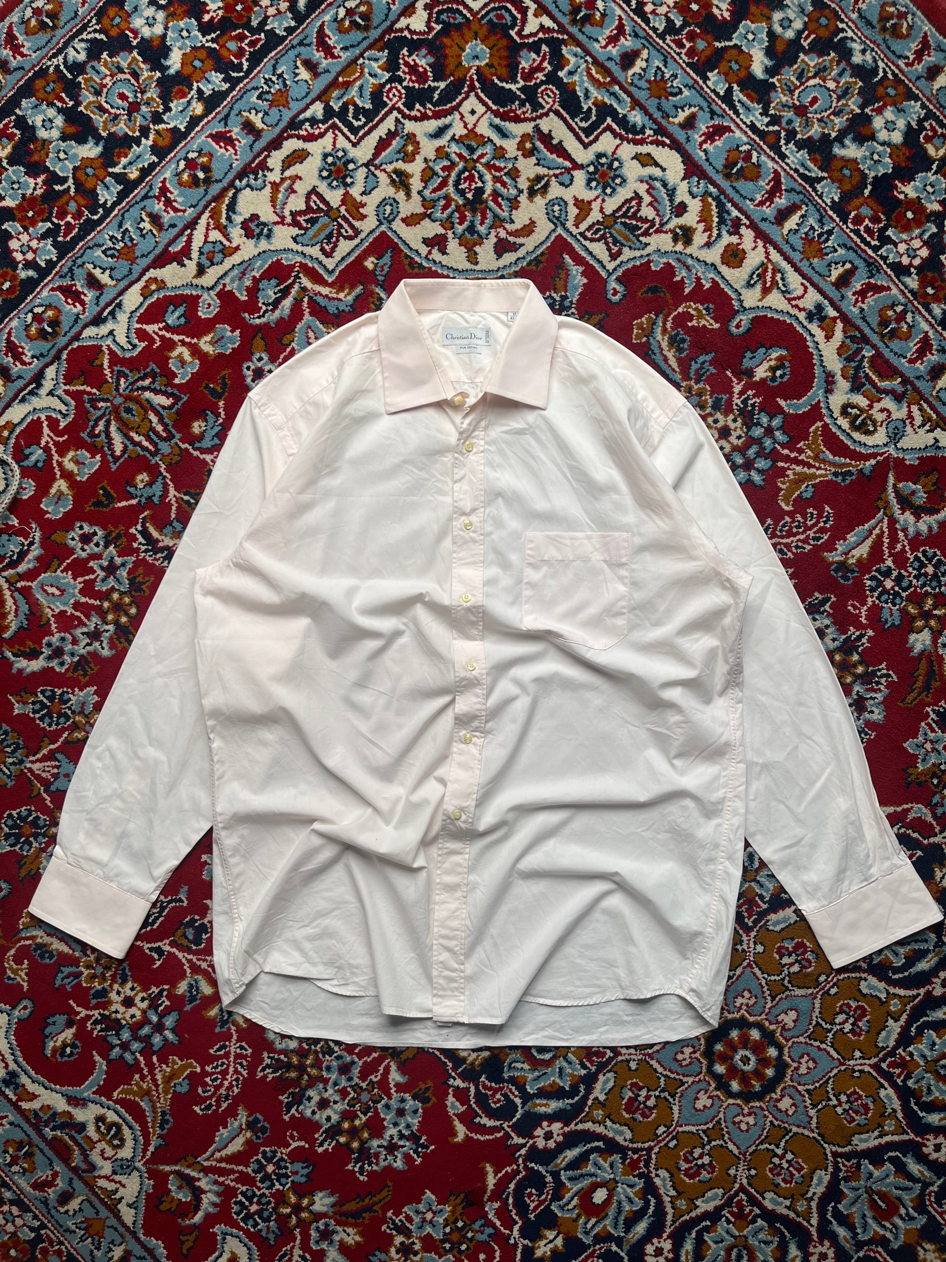 Christian Dior Light Pink Cotton Button Down Shirt - XL