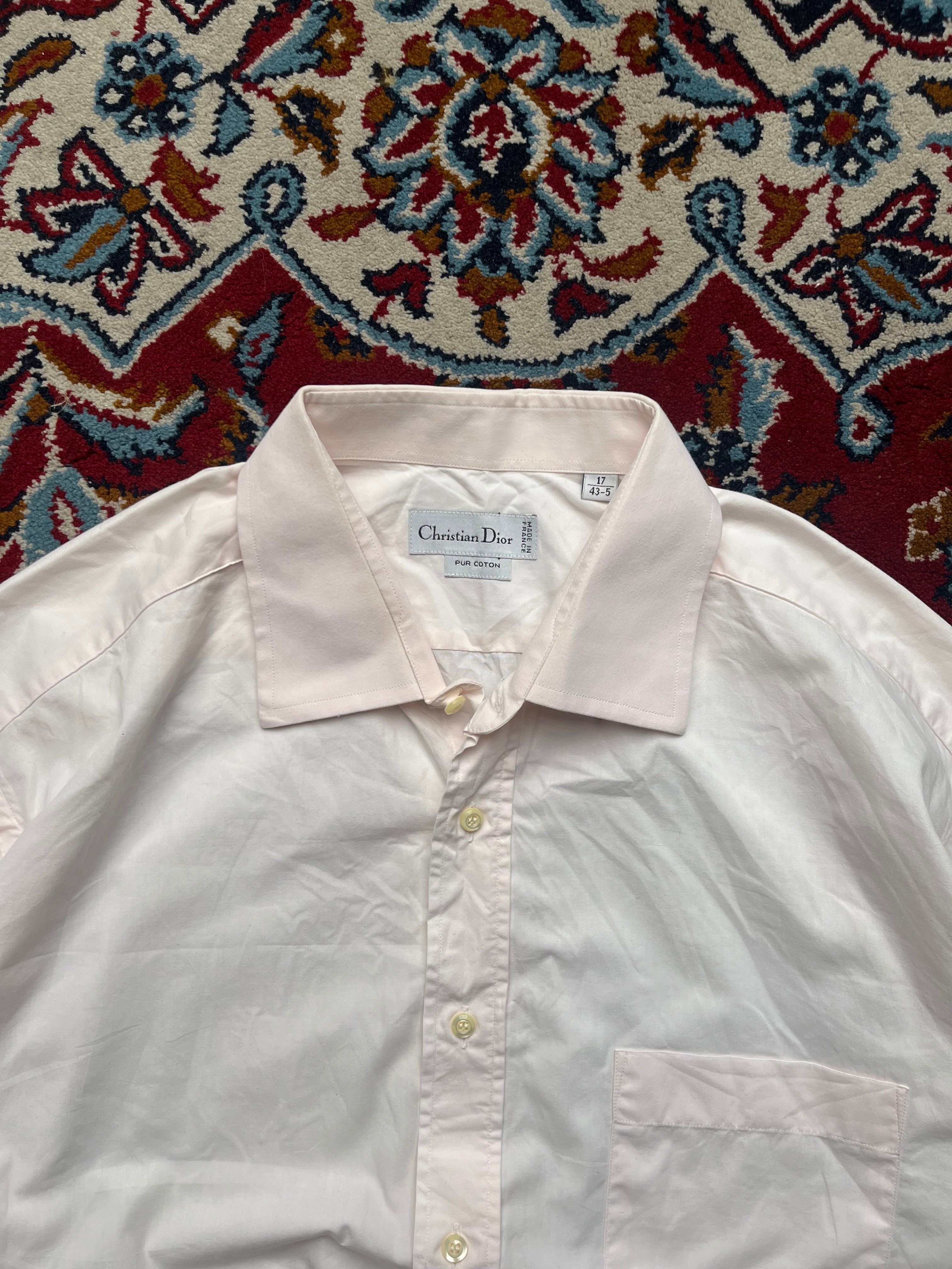 Christian Dior Light Pink Cotton Button Down Shirt - XL