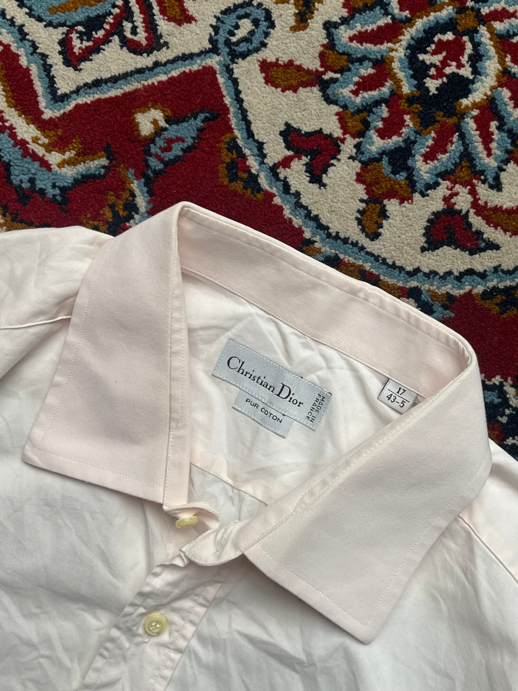 Christian Dior Light Pink Cotton Button Down Shirt - XL