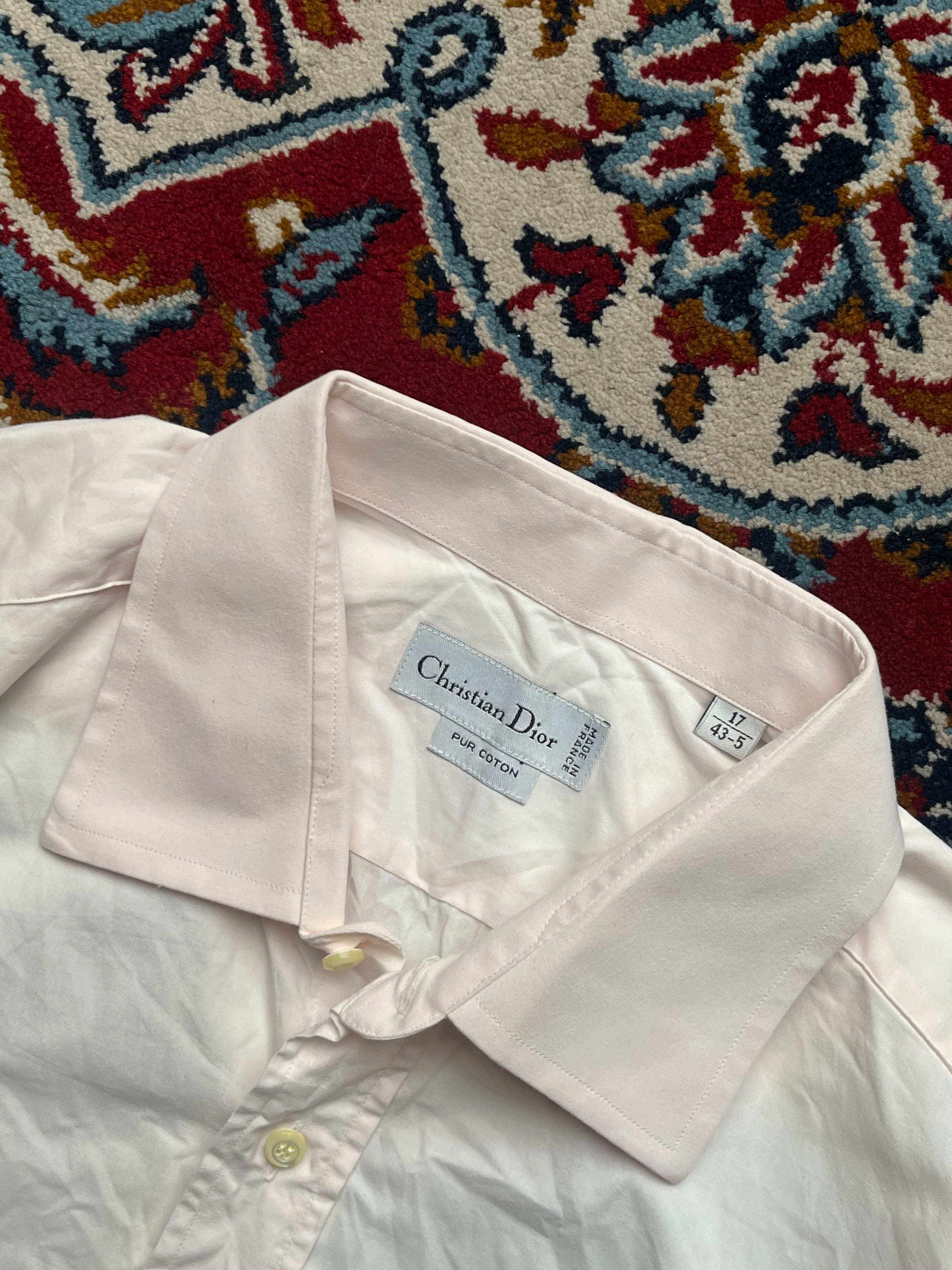Christian Dior Light Pink Cotton Button Down Shirt - XL