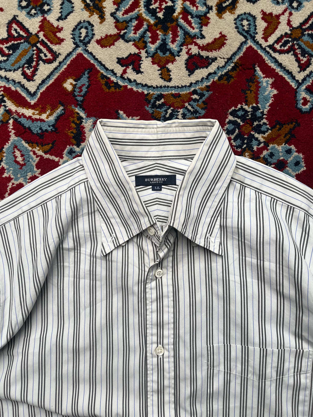 Burberry London Striped Button Down Shirt - M