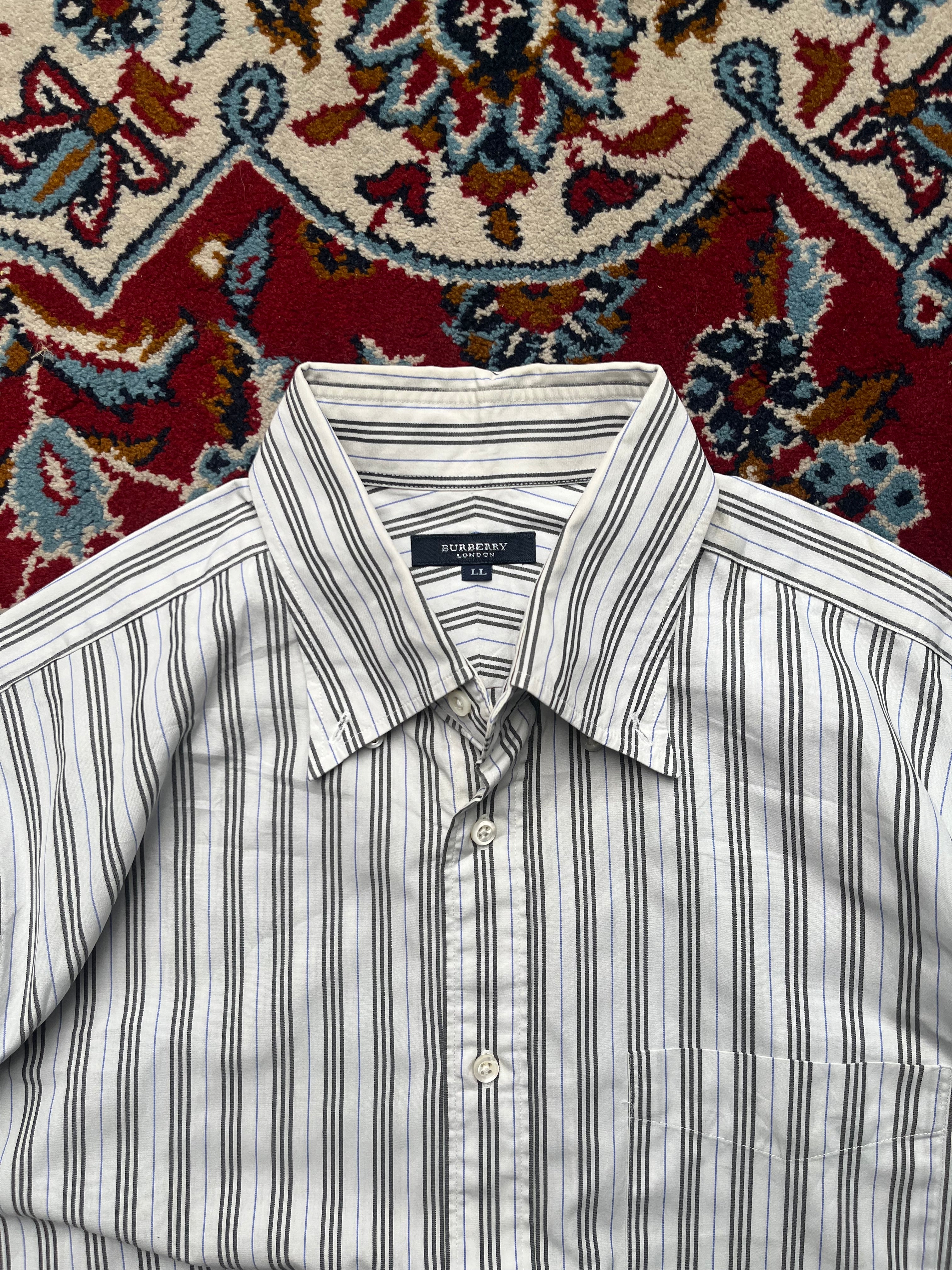Burberry London Striped Button Down Shirt - M