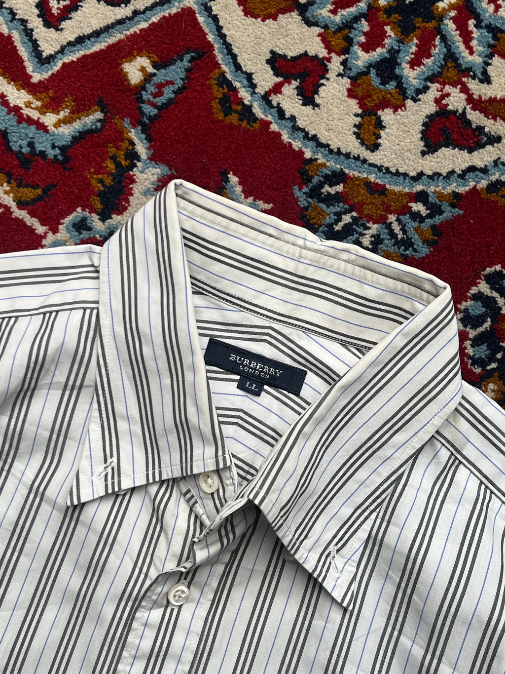 Burberry London Striped Button Down Shirt - M