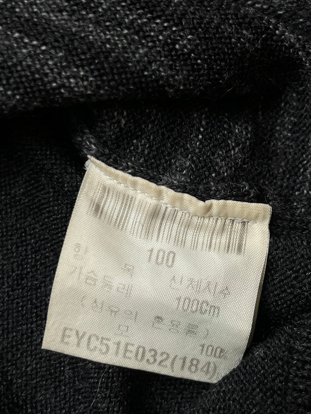 Vintage Yves Saint Laurent Pour Homme Charcoal Heather KNIT Polo Sweater - M