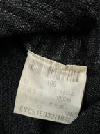 Vintage Yves Saint Laurent Pour Homme Charcoal Heather KNIT Polo Sweater - M