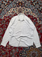 M. Monnet White Fine Striped Button Down Shirt - L