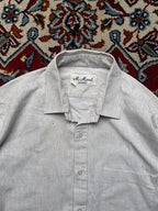 M. Monnet White Fine Striped Button Down Shirt - L
