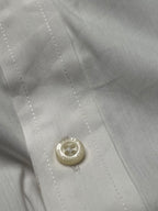 Polo Ralph Lauren White Cotton Nylon Stretch Slim Fit Button Down Shirt - L