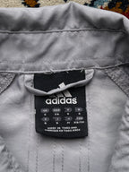 Vintage Adidas 2000s Light Grey Technical Track Shirt - M