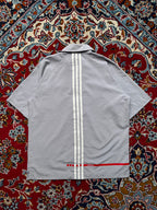 Vintage Adidas 2000s Light Grey Technical Track Shirt - M