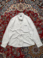 Armani Jeans White Striped Button Down Shirt - L