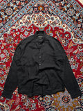 Massimo Dutti Black Linen Button Down Shirt - L