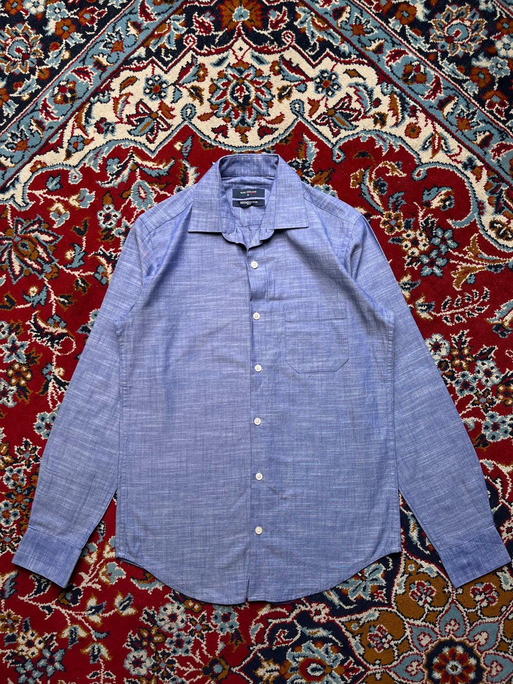 Peter England Premium Cotton Slim Fit Button Down Shirt - S