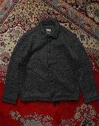 NBA Charcoal Heather Tweed Fleece Coach Jacket - M