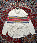 Vintage Tommy Hilfiger Vintage Horizontal Stripe Crest Button Down Shirt - XL