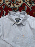 Polo Ralph Lauren Light Blue Striped Button Down Shirt - M