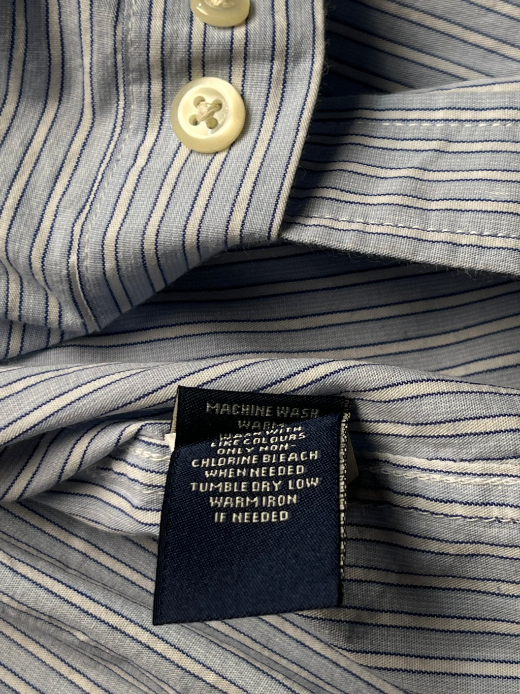 Polo Ralph Lauren Light Blue Striped Button Down Shirt - M