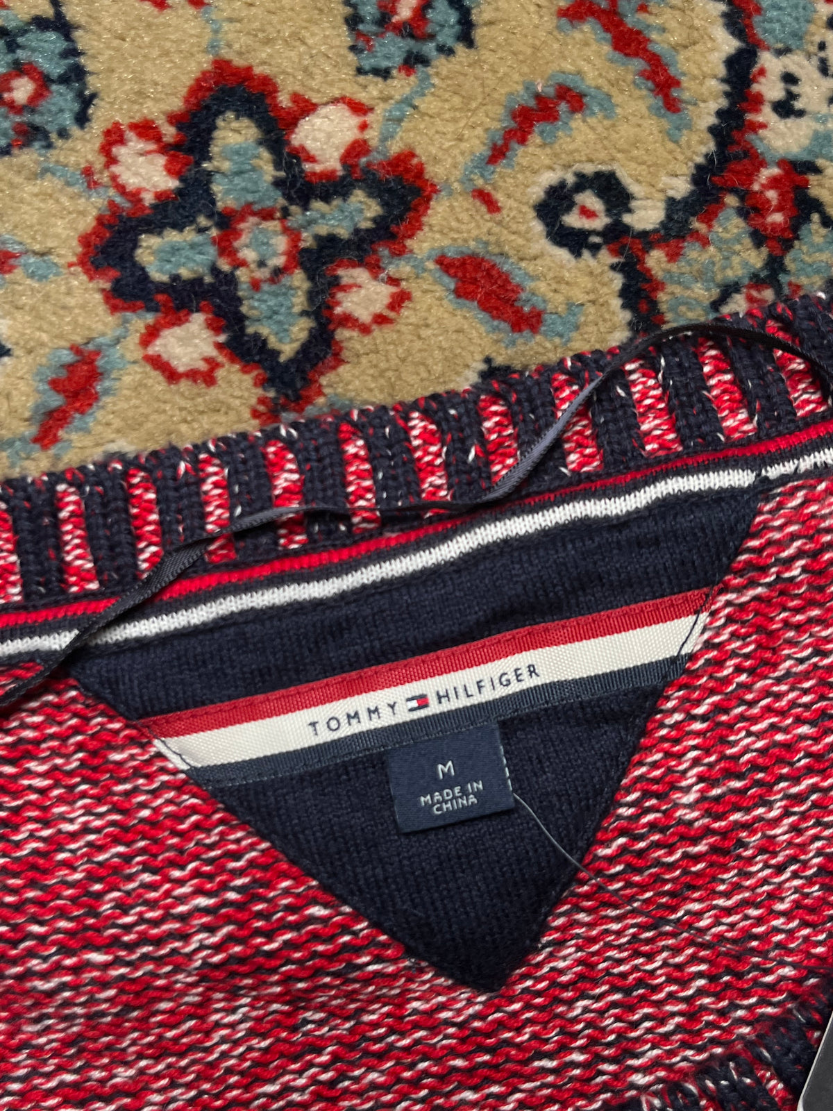 Tommy Hilfiger Marled Chunky Knit Crewneck Pullover Sweater - M