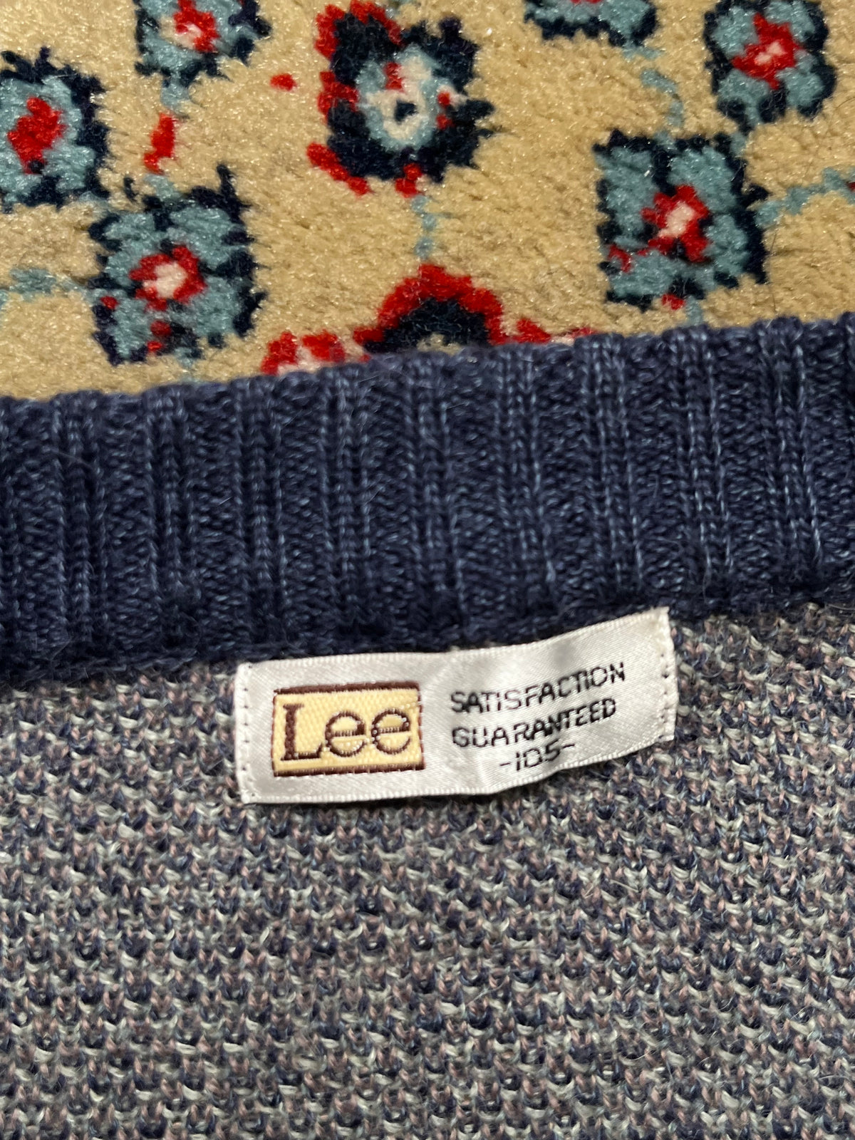 Vintage Lee Aztec Southwestern Geometric Jacquard Knit Crewneck Sweater - M