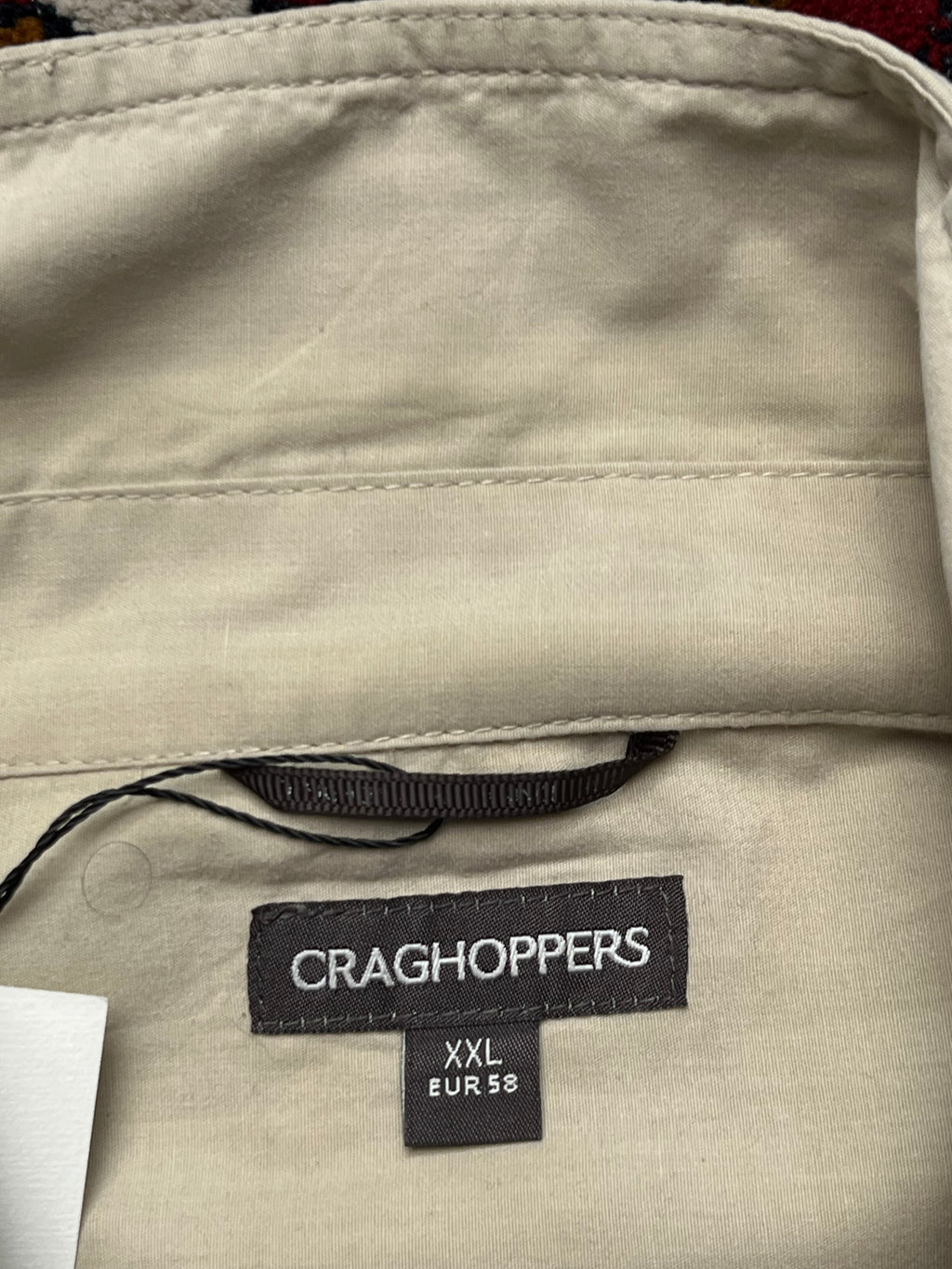 Craghoppers Beige Outdoor Pockets Button Down Cropped Shirt - XL