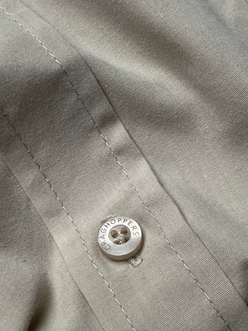 Craghoppers Beige Outdoor Pockets Button Down Cropped Shirt - XL