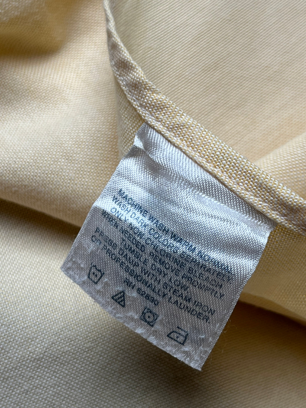 Lands' End Yellow Oxford Button Down Shirt - XL