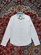 G-Star RAW 3301 Striped Cotton Button Down Shirt - M
