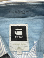 G-Star RAW 3301 Striped Cotton Button Down Shirt - M