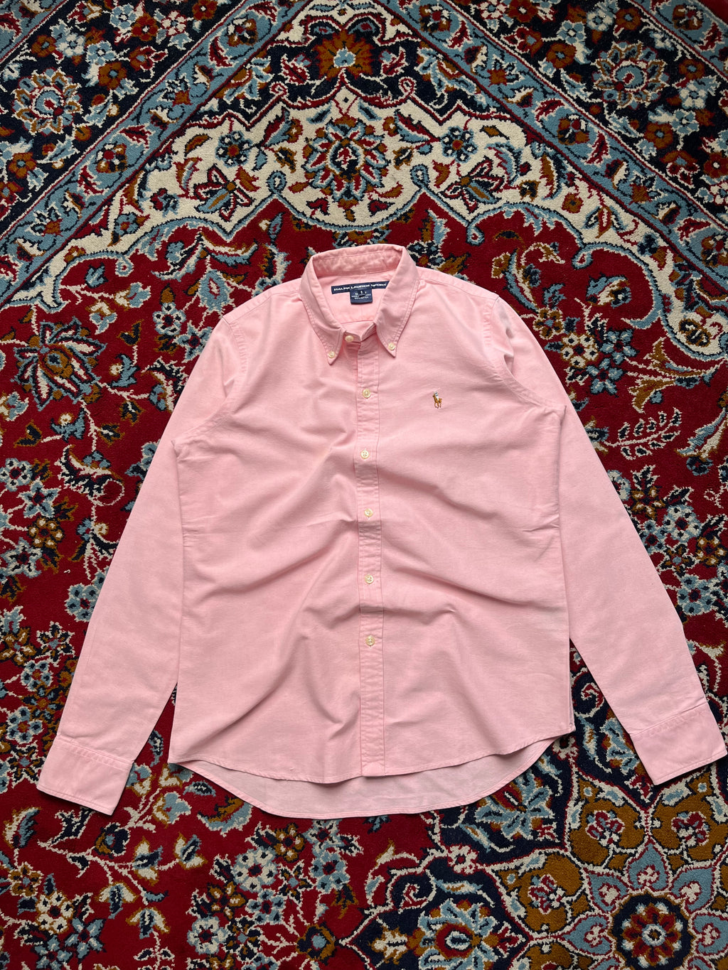 Polo Ralph Lauren Sport Pink Cotton Oxford Women Button Down Shirt - L