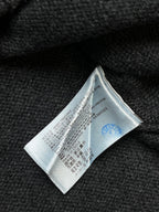 SPAO Charcoal Grey Bulldog Graphic Intarsia Knit Crewneck Sweater - M