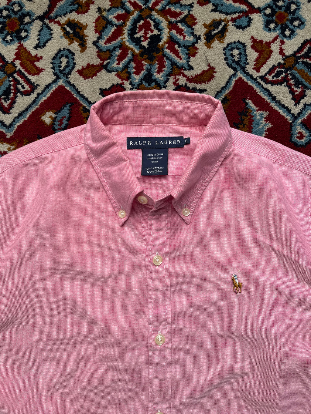 Polo Ralph Lauren Pink Cotton Oxford Women Button Down Shirt - M