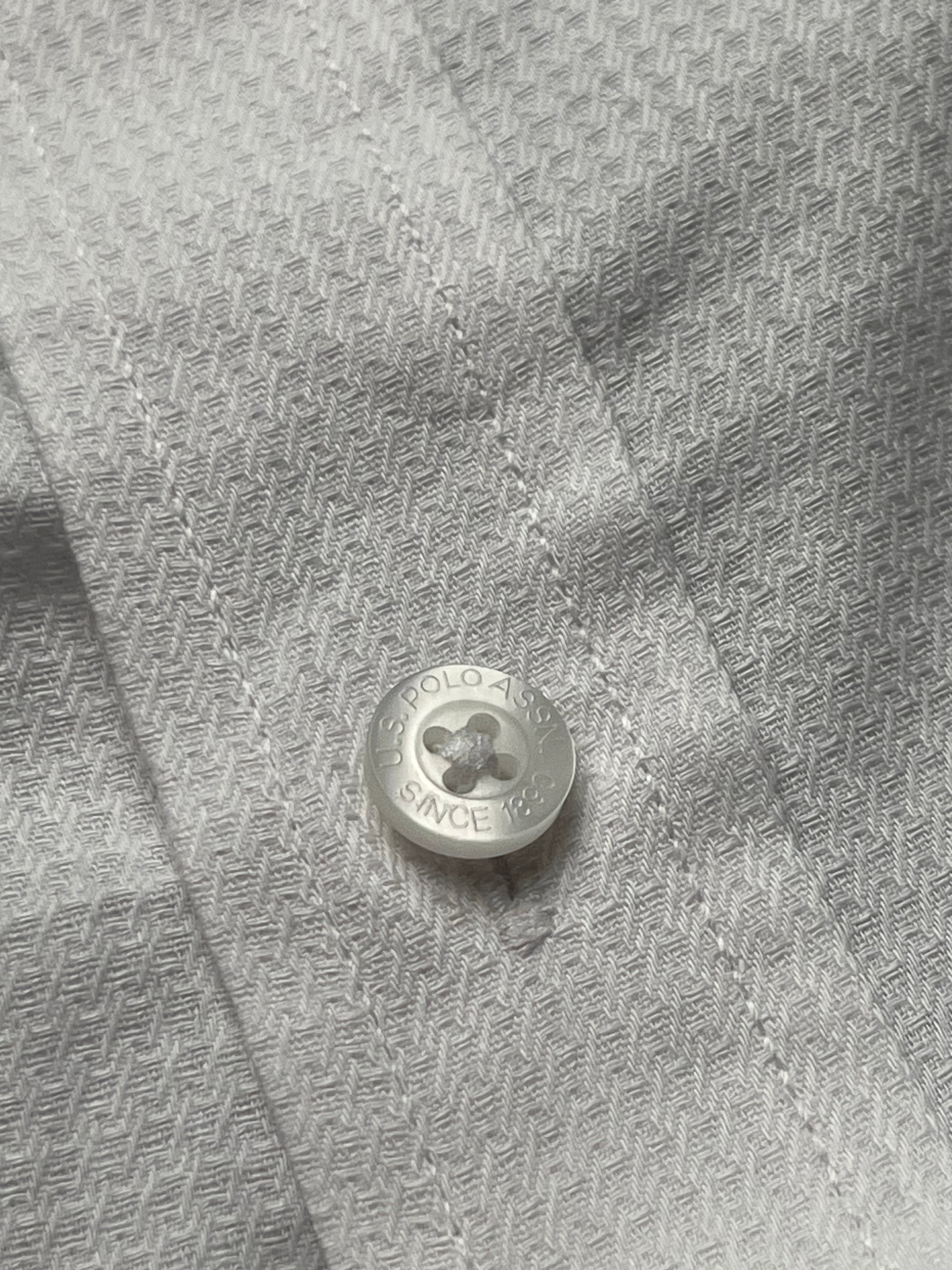 U.S. Polo Assn. White Wrinkle Resistant Button Down Dress Shirt - M