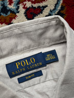 Polo Ralph Lauren Light Grey Slim Fit Micro-Pattern Button Down Shirt - M