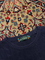 Royal County of Berkshire Polo Club Navy Cable Knit Crewneck Sweater - L