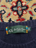 Royal County of Berkshire Polo Club Navy Cable Knit Crewneck Sweater - L
