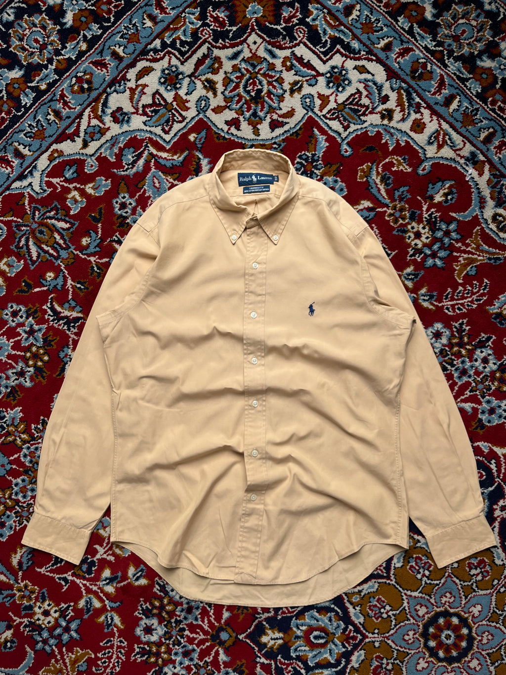 Polo Ralph Lauren Yarmouth Beige Oxford Button Down Shirt - M