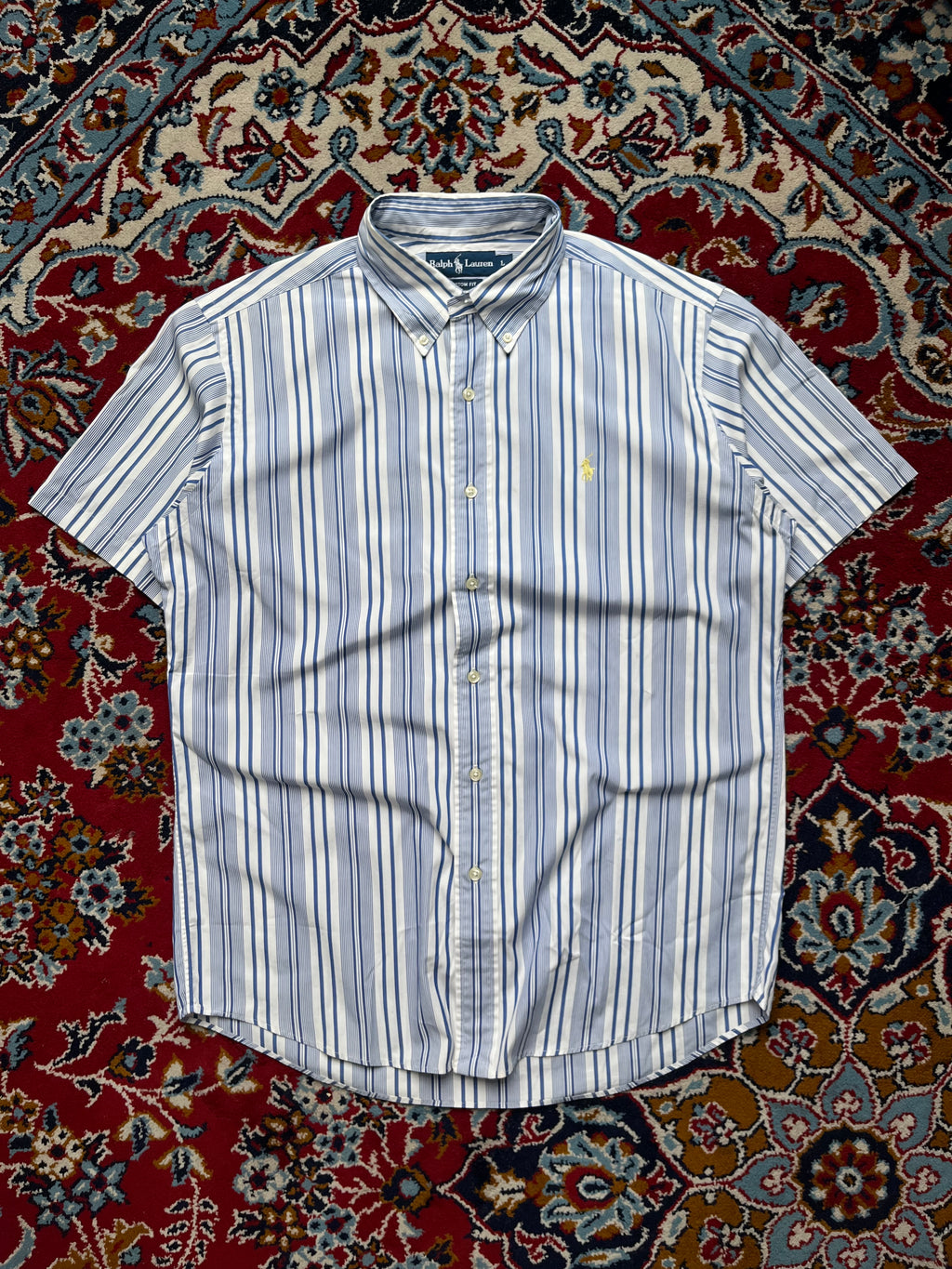 Polo Ralph Lauren Custom Fit Striped Button Down Shirt - L