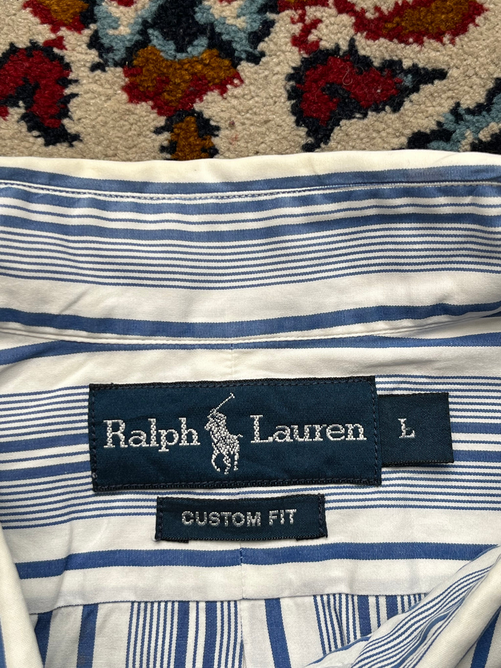 Polo Ralph Lauren Custom Fit Striped Button Down Shirt - L