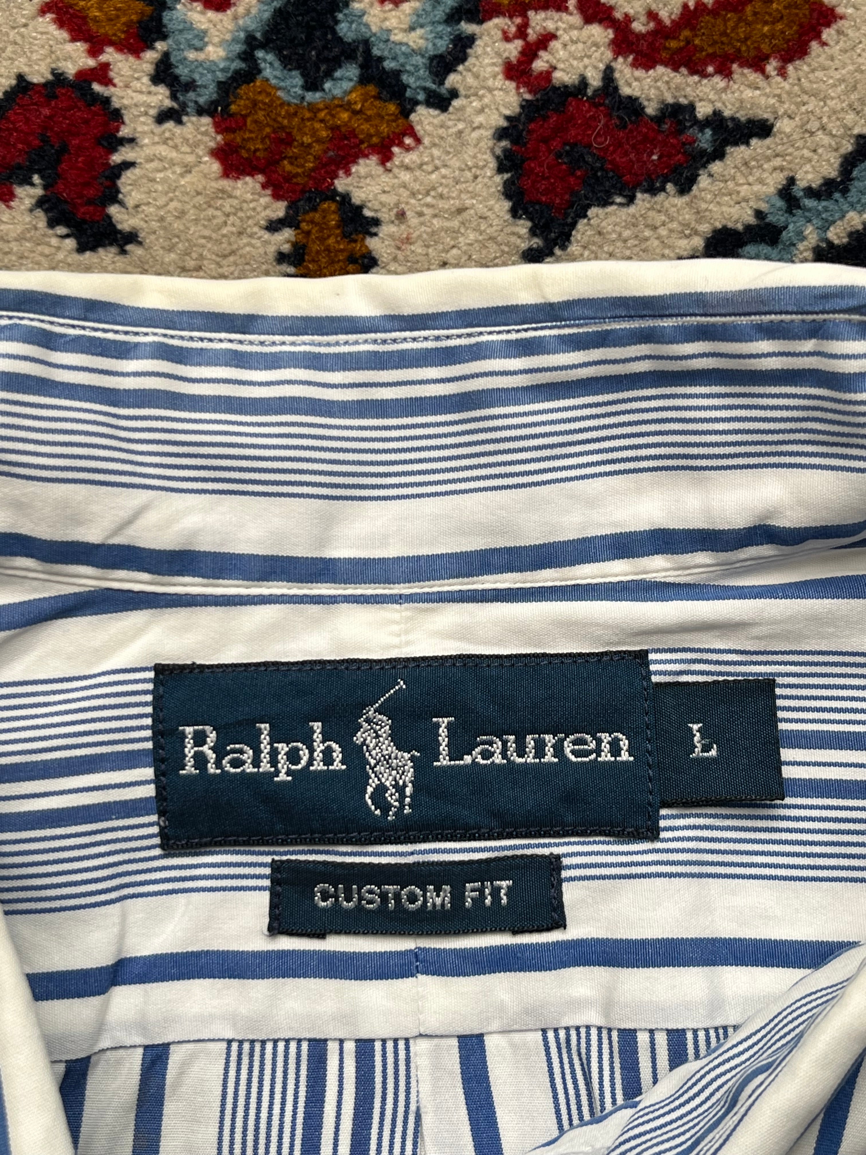 Polo Ralph Lauren Custom Fit Striped Button Down Shirt - L